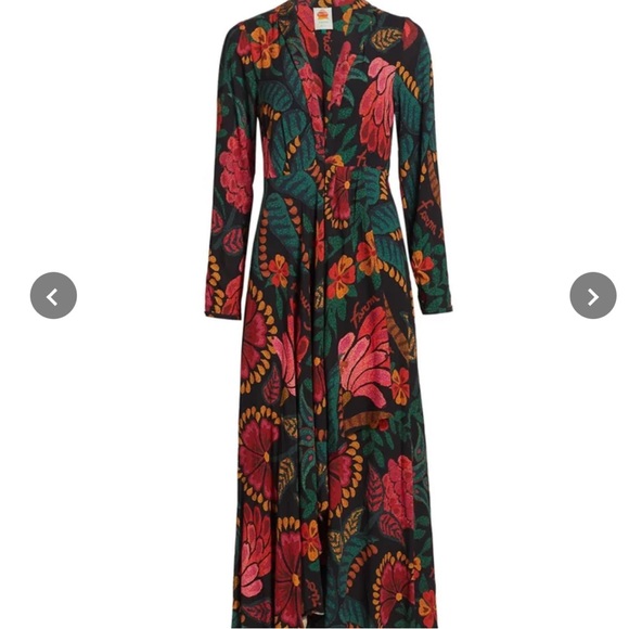 NWT Farm Rio
Floral Long-Sleeve Maxi Dress - Picture 1 of 8